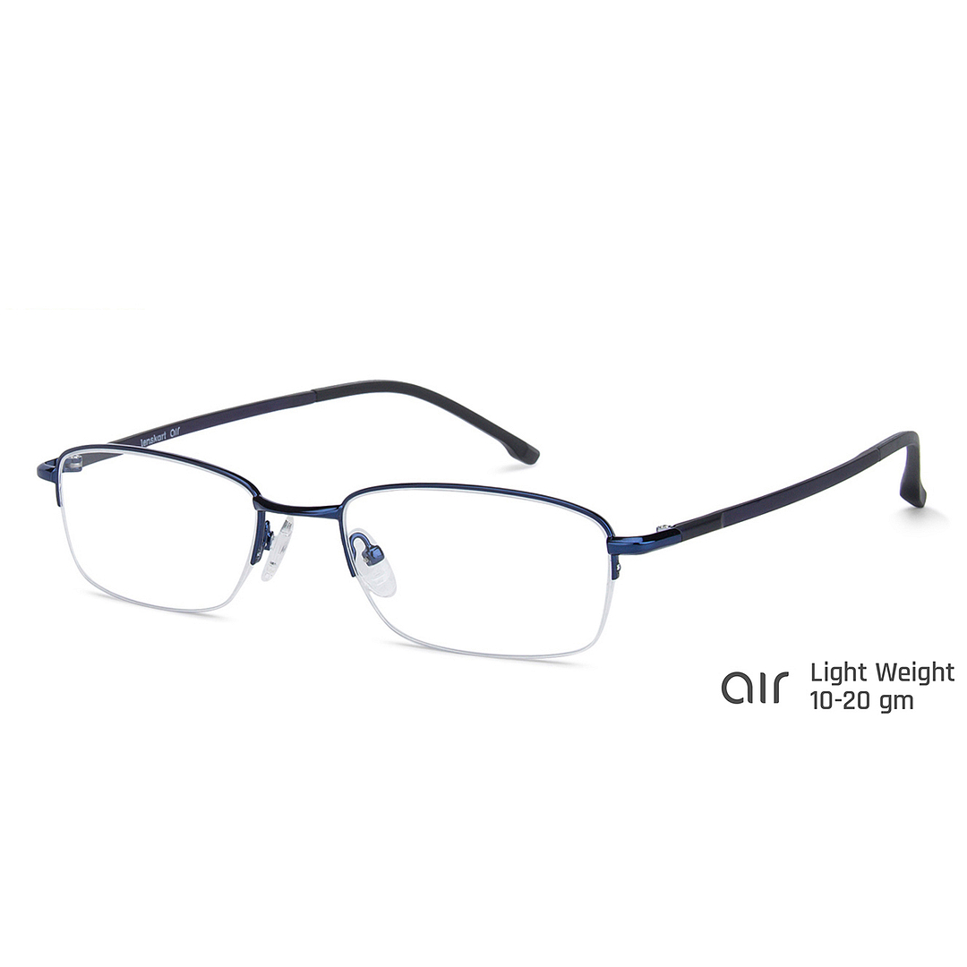 Lenskart Air Online Sky Blue Half Rim Rectangle right side