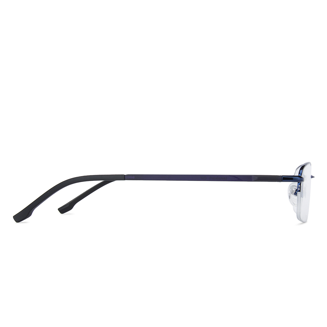 Lenskart Air Online Sky Blue Half Rim Rectangle left side