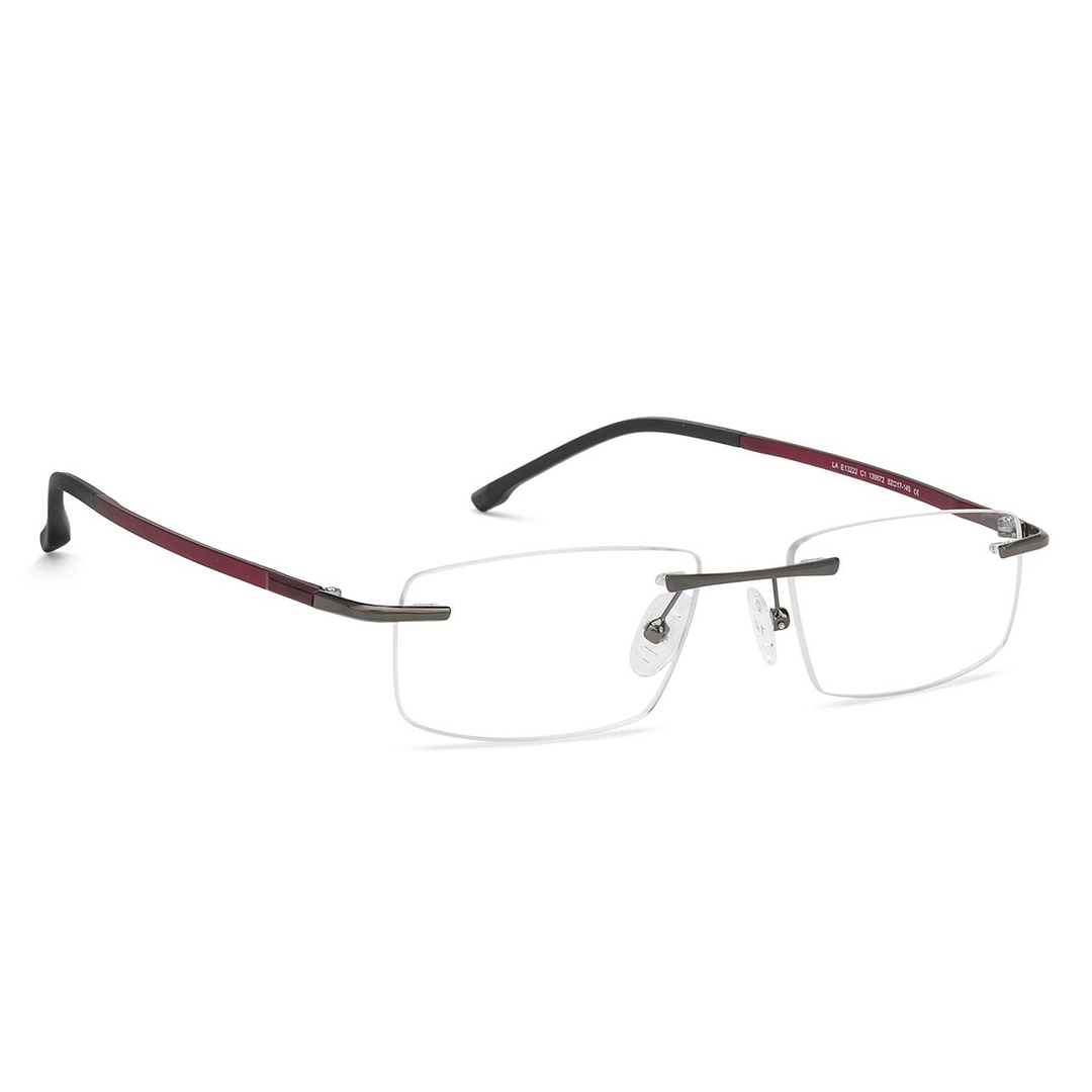Lenskart Air Online Red Rimless Rectangle right side