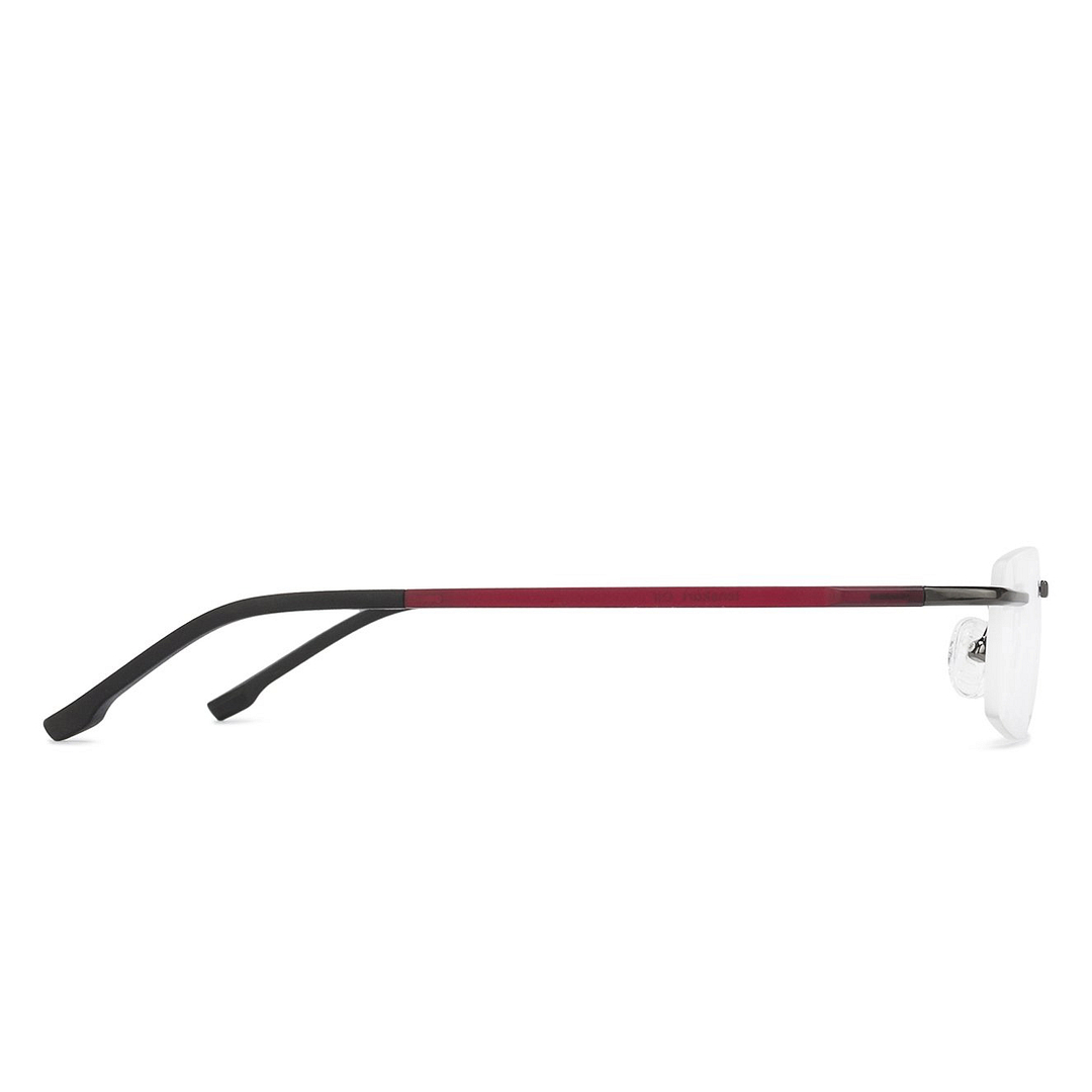Lenskart Air Online Red Rimless Rectangle left side