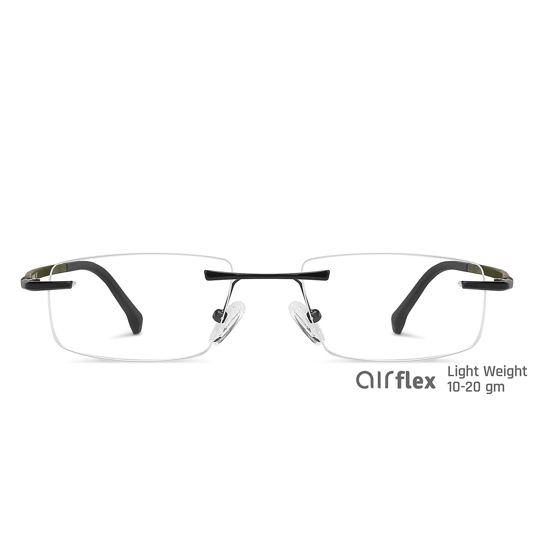Lenskart Air Online Black Rimless Rectangle left side