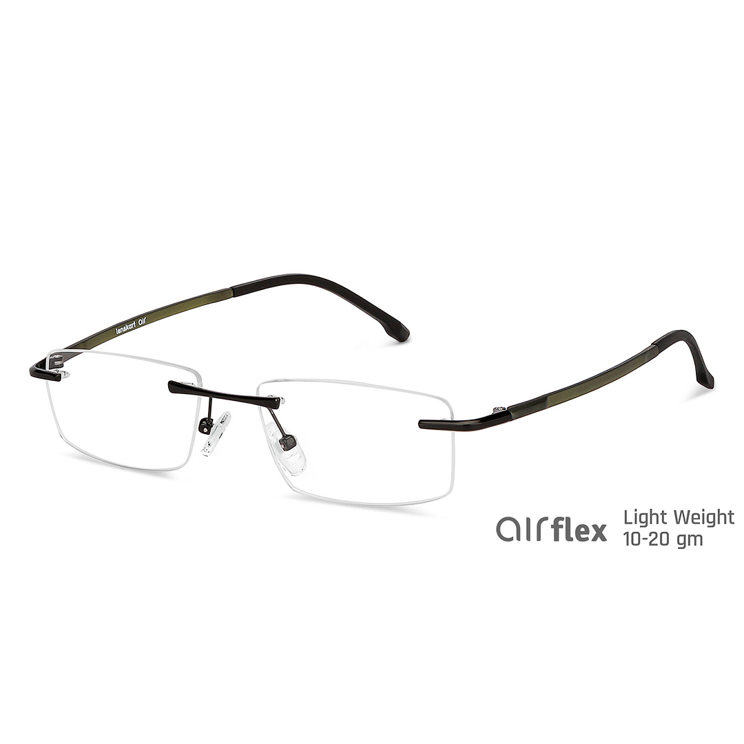 Lenskart Air Online Black Rimless Rectangle right side