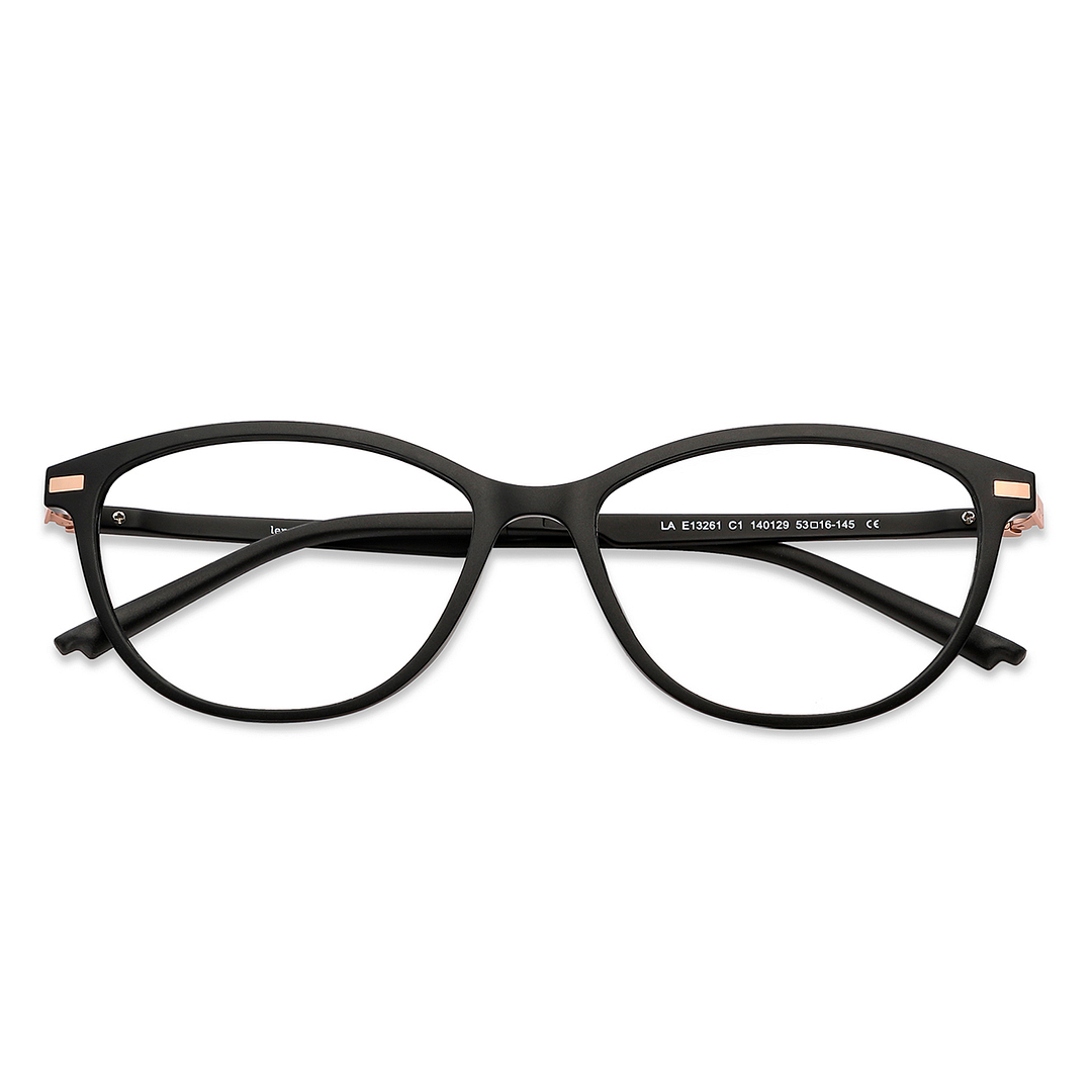 Lenskart Air Online Black Full Rim Cat Eye left side
