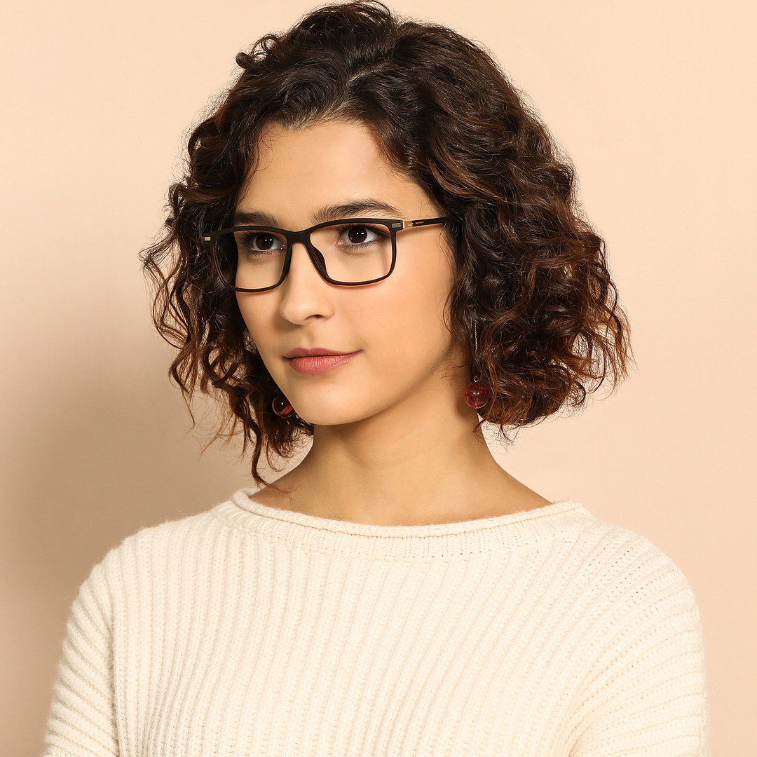 Lenskart Air Online Light Brown Full Rim Rectangle right side