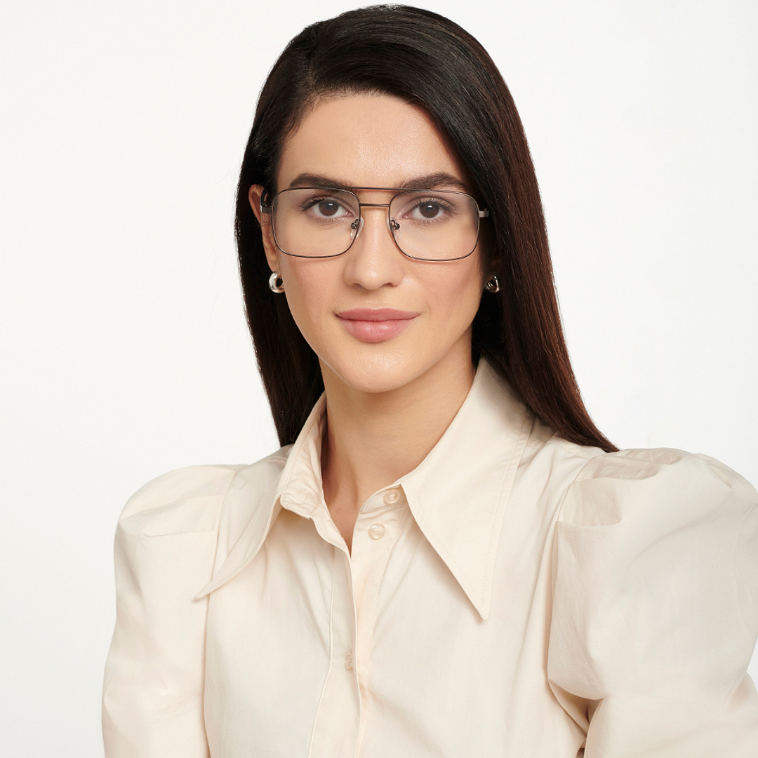 Lenskart Air Online Dark Gunmetal Full Rim Square left side