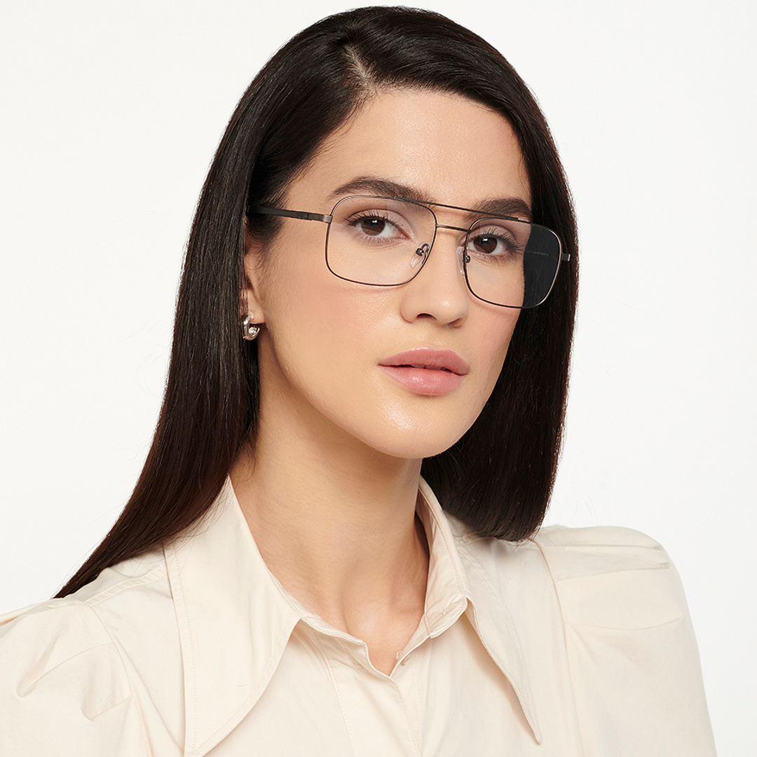 Lenskart Air Online Dark Gunmetal Full Rim Square right side