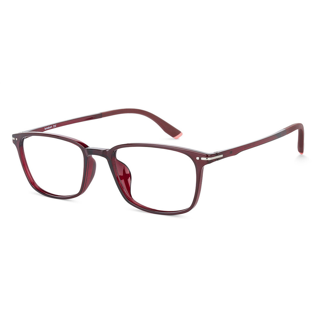 Lenskart Air LA Red Full Rim Rectangle left side