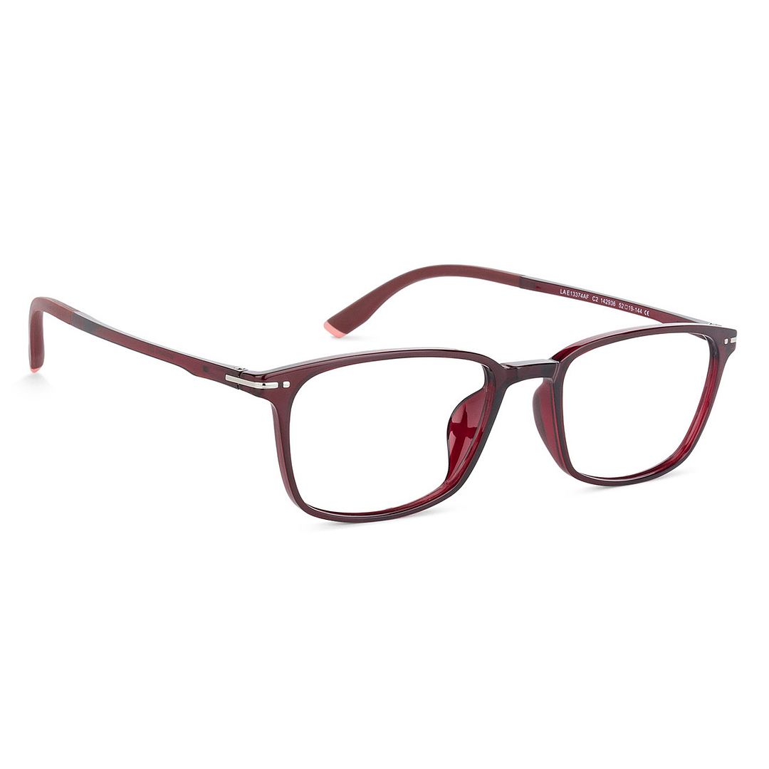 Lenskart Air LA Red Full Rim Rectangle left side