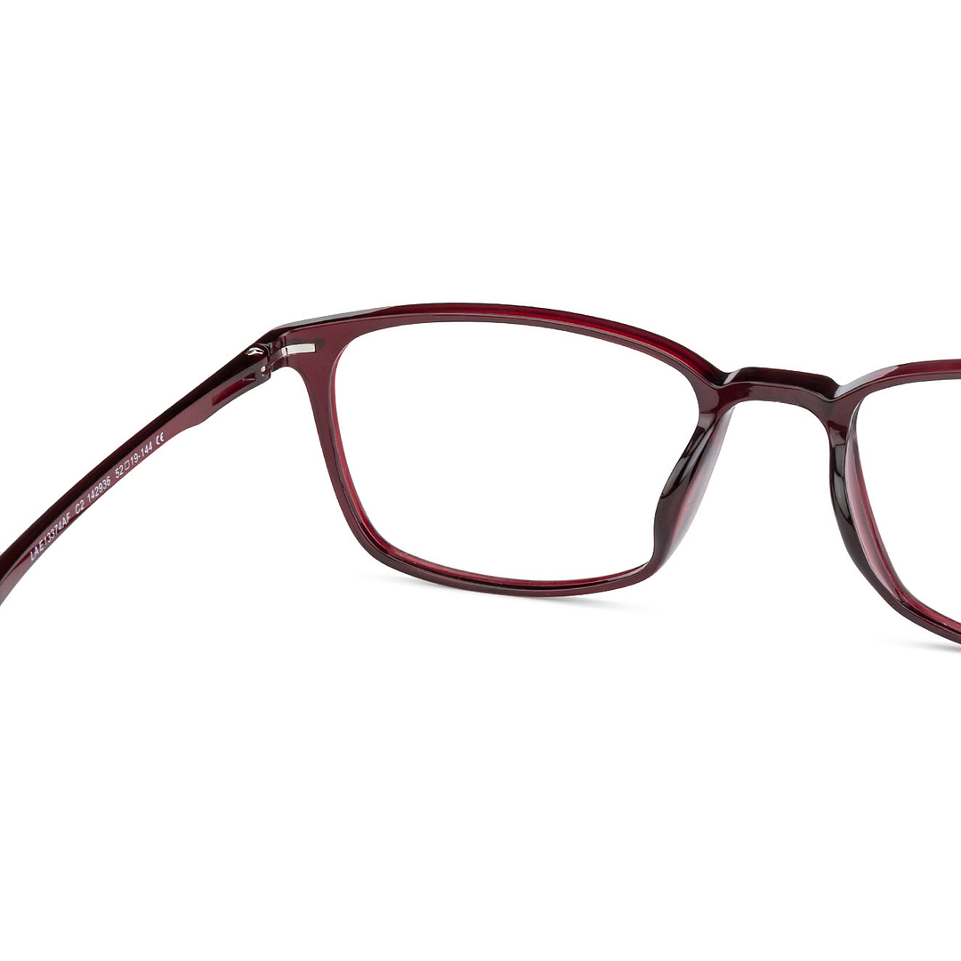 Lenskart Air LA Red Full Rim Rectangle left side