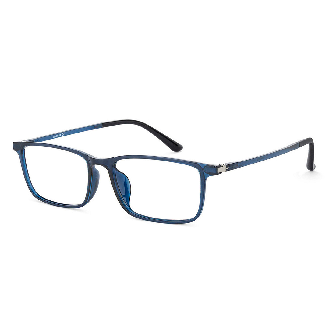 Lenskart Air LA Sky Blue Full Rim Rectangle left side