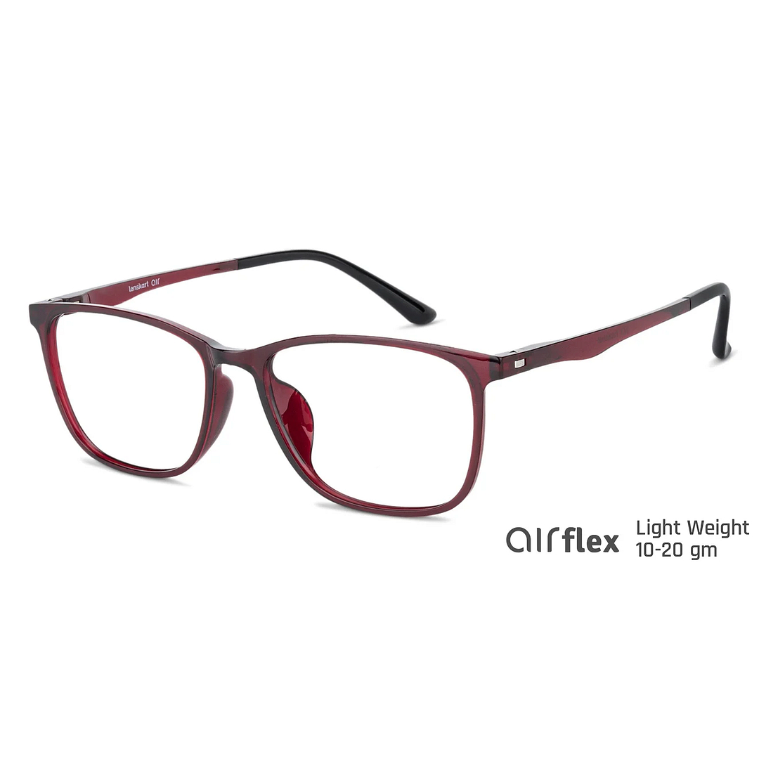 Lenskart Air Online Red Full Rim Square left side