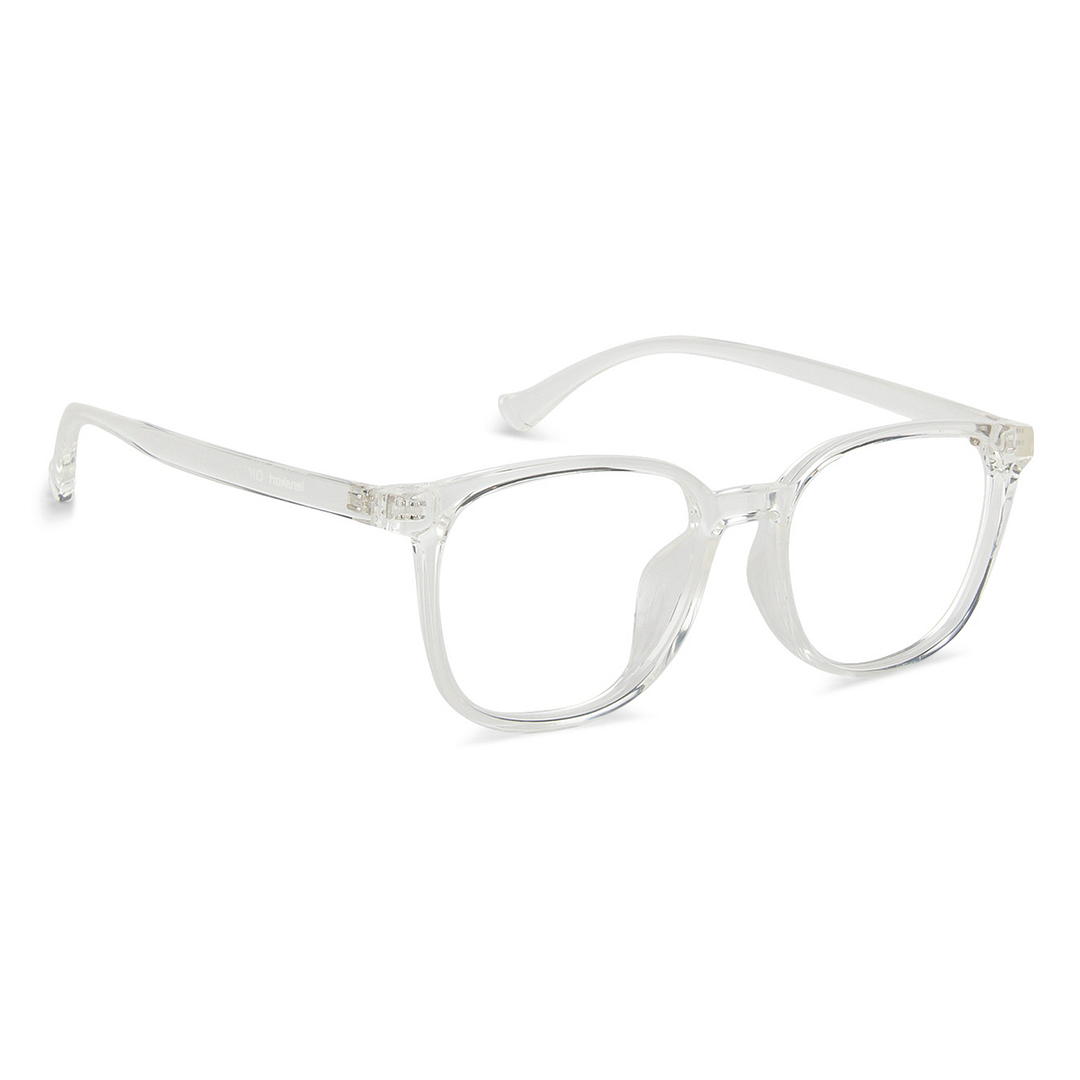 Lenskart Air LA Crystal Transparent Full Rim Square left side