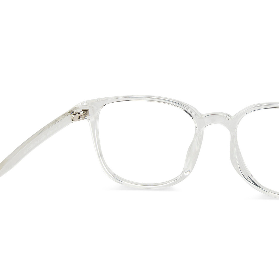 Lenskart Air LA Crystal Transparent Full Rim Square left side