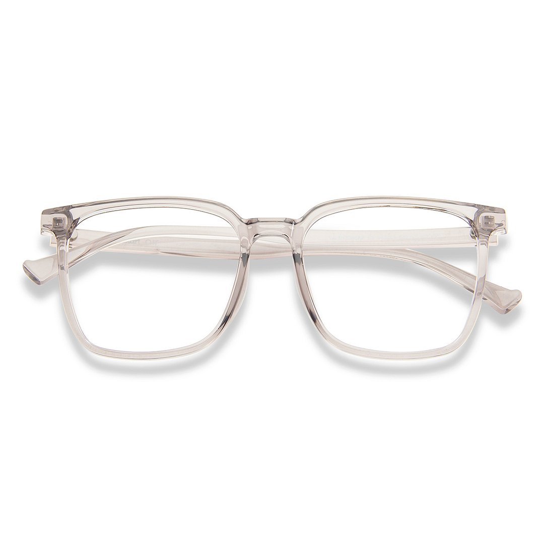 Lenskart Air LA Gray Transparent Full Rim Square left side