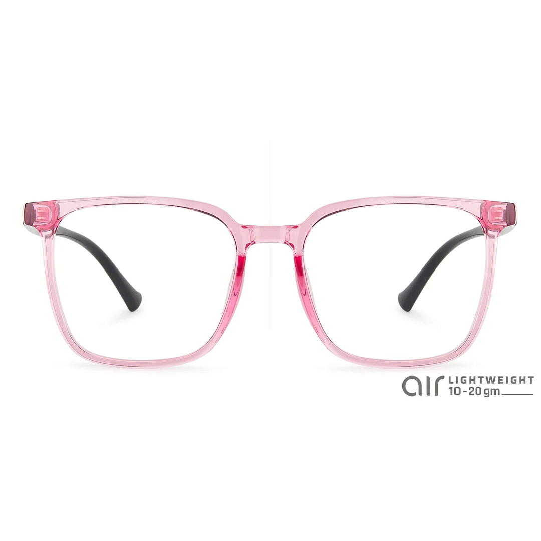 Lenskart Air Online Pink Transparent Full Rim Square right side