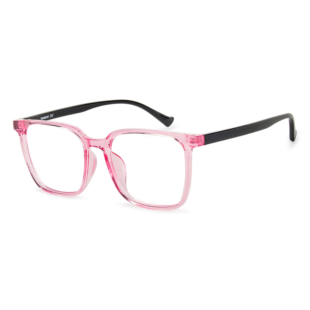 Lenskart Air Online Pink Transparent Full Rim Square right side