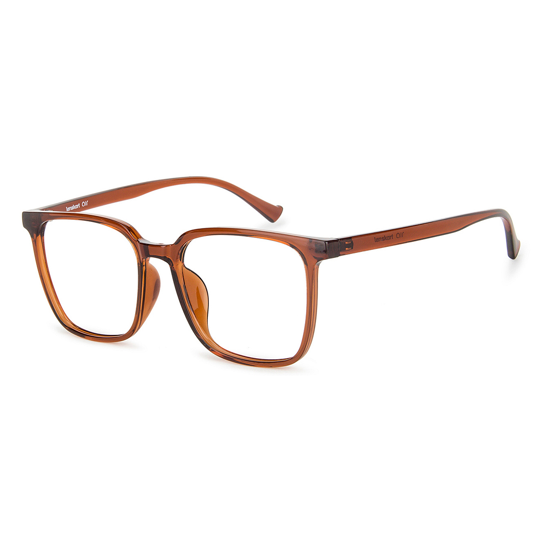 Lenskart Air Online Brown Transparent Full Rim Square left side