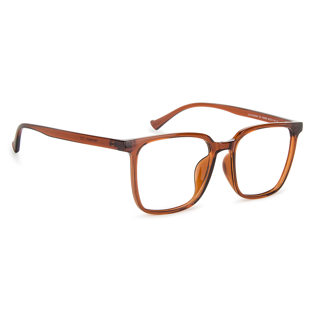Lenskart Air Online Brown Transparent Full Rim Square left side