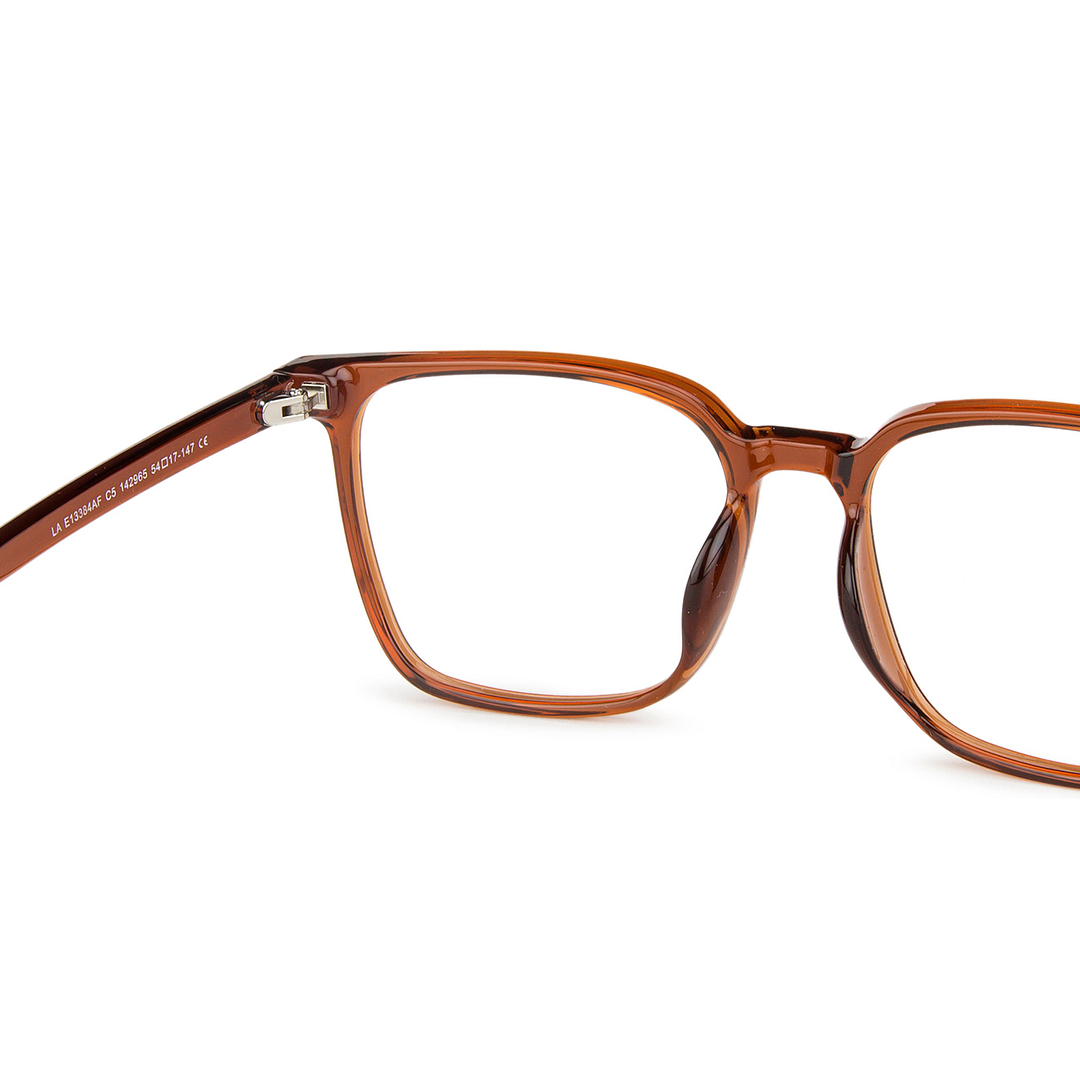 Lenskart Air Online Brown Transparent Full Rim Square left side