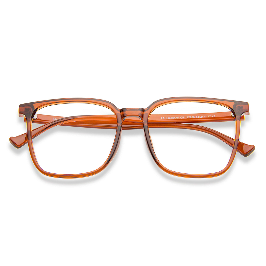 Lenskart Air Online Brown Transparent Full Rim Square right side
