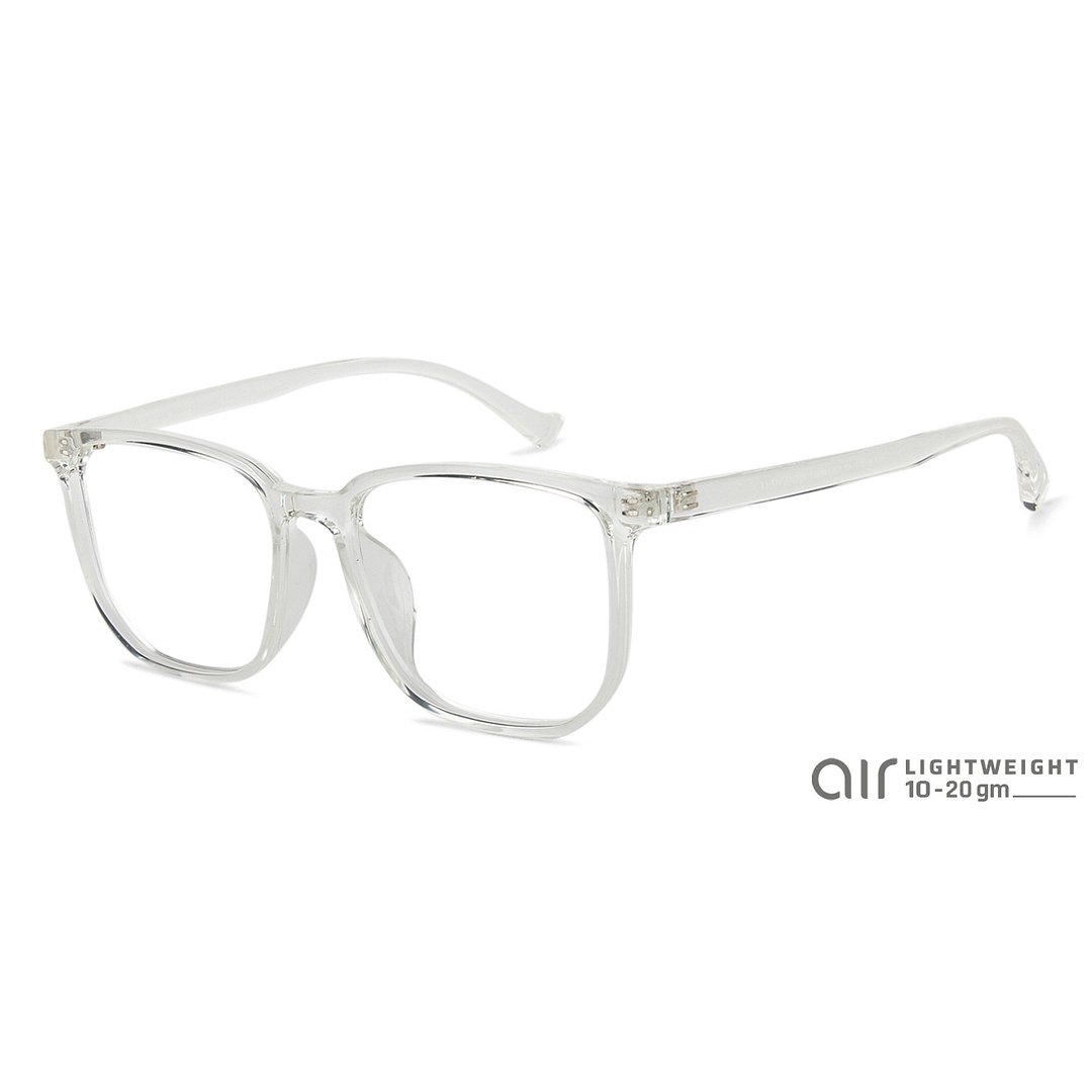 Lenskart Air LA Crystal Transparent Full Rim Square left side