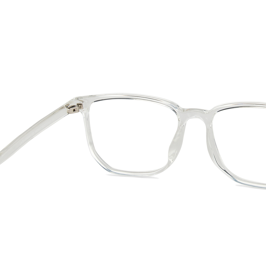 Lenskart Air LA Crystal Transparent Full Rim Square left side