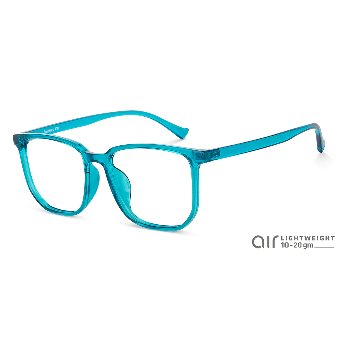 Lenskart Air Online Blue Transparent Full Rim Square left side