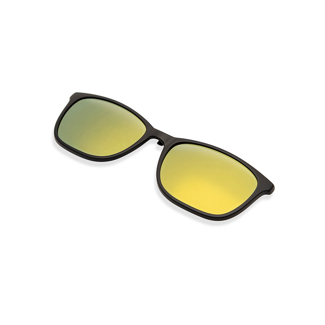 Lenskart Air Matte Black Mirror Yellow Full Rim Rectangle Lenskart Air Clip on LA E13412AF-C6 Eyeglasses left side