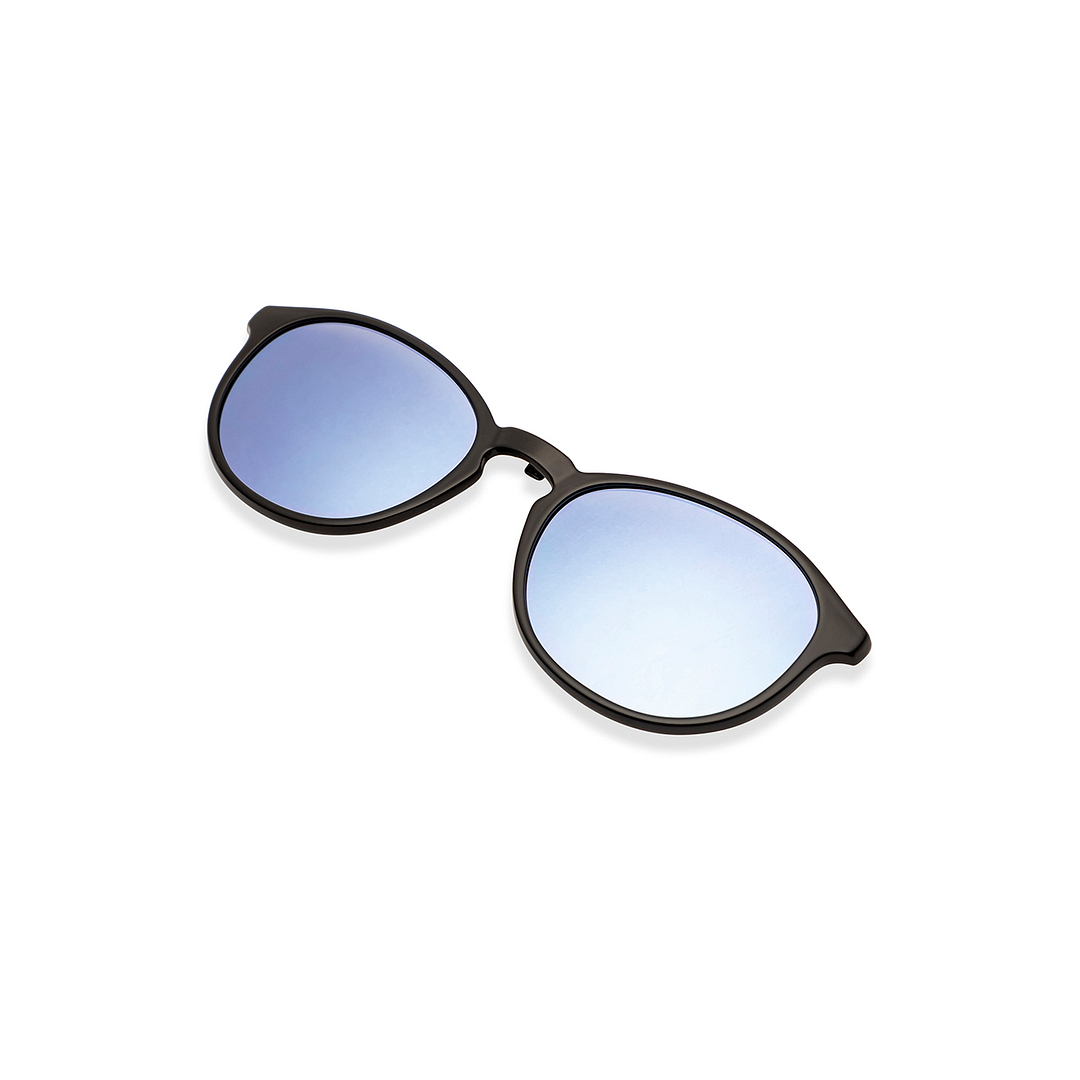 Lenskart Air Black Mirror Blue Full Rim Round Lenskart Air Clip on LA E13413AF-C8 Eyeglasses left side