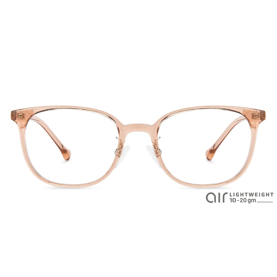 Lenskart Air LA Brown Transparent Full Rim Square right side