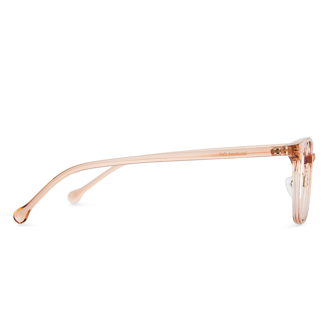 Lenskart Air LA Brown Transparent Full Rim Square right side