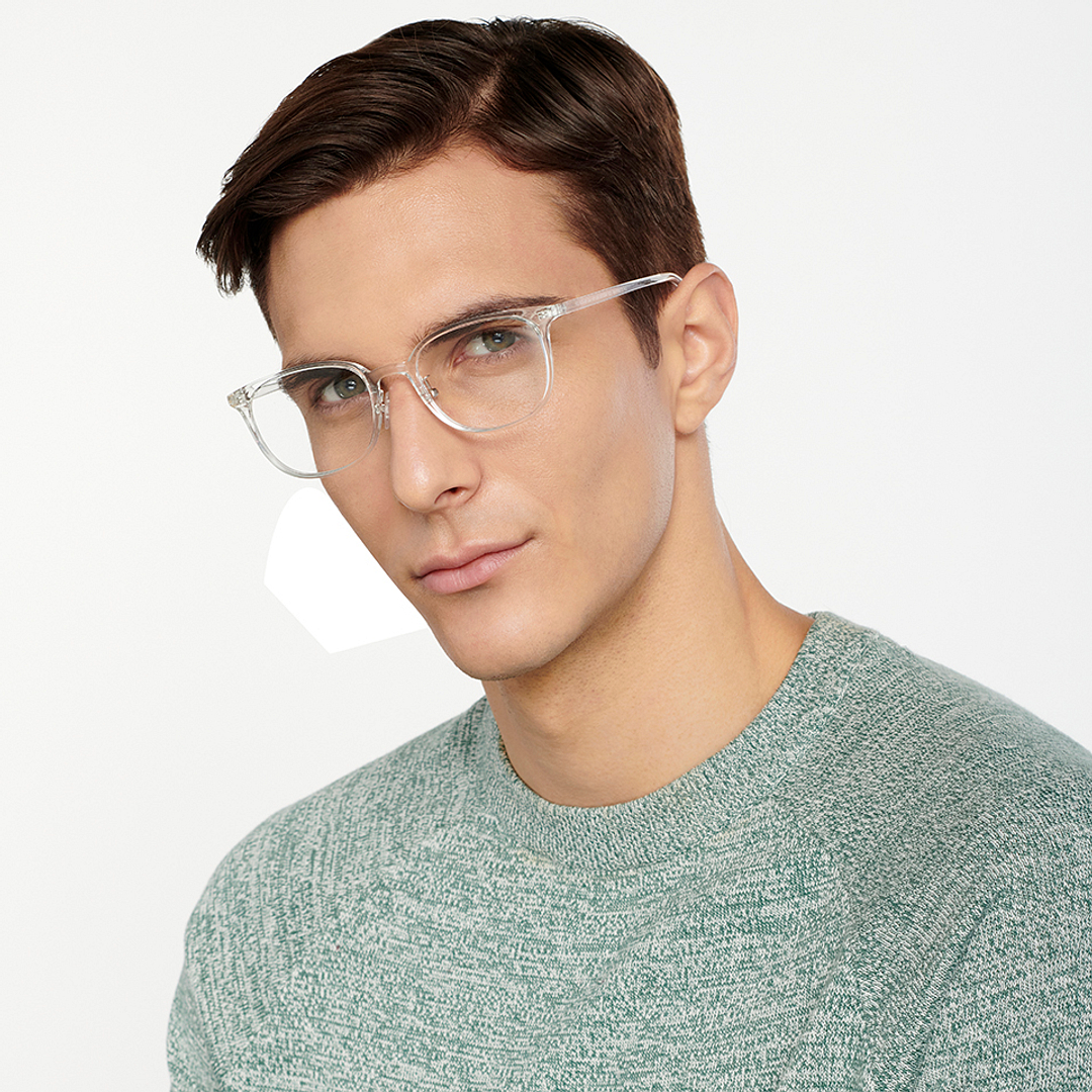 Lenskart Air Online Crystal Transparent Full Rim Square right side