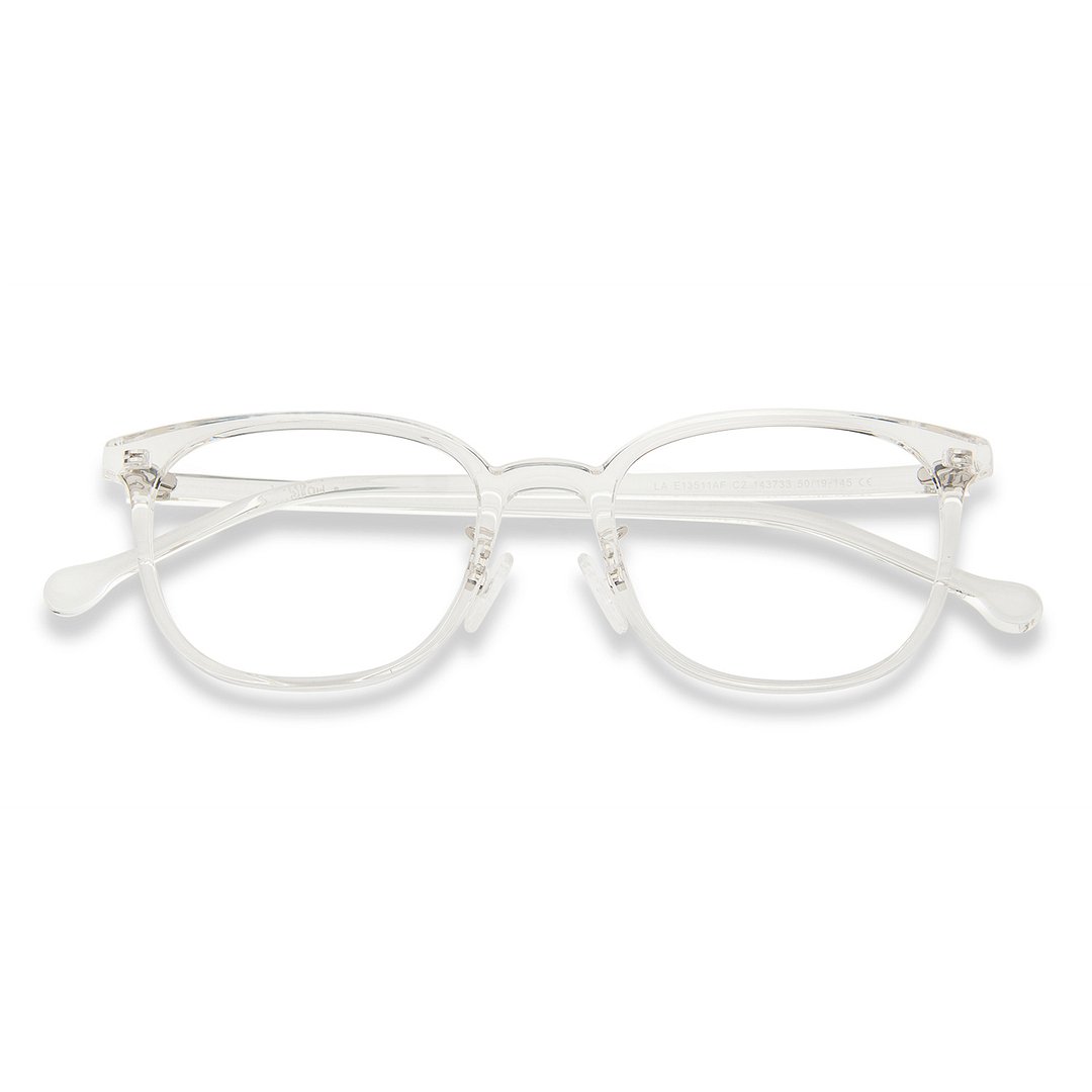 Lenskart Air Online Crystal Transparent Full Rim Square left side