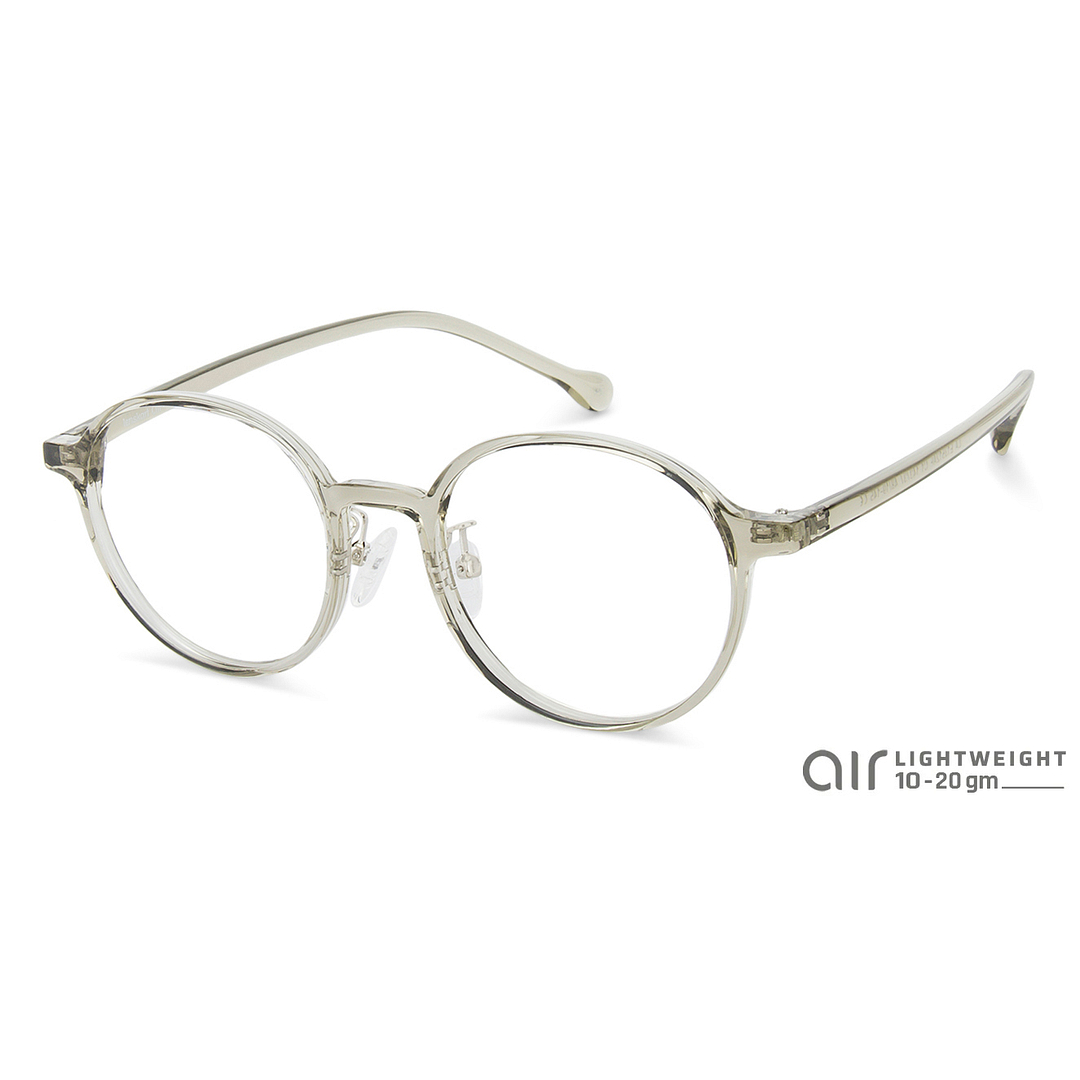 Lenskart Air Online Brown Transparent Full Rim Round left side