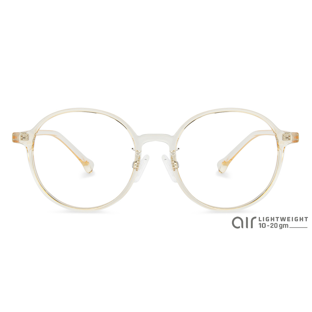 Lenskart Air Online Orange Transparent Full Rim Round right side