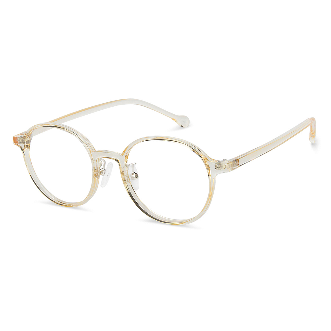 Lenskart Air Online Orange Transparent Full Rim Round left side