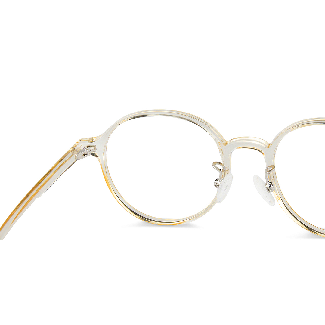 Lenskart Air Online Orange Transparent Full Rim Round left side