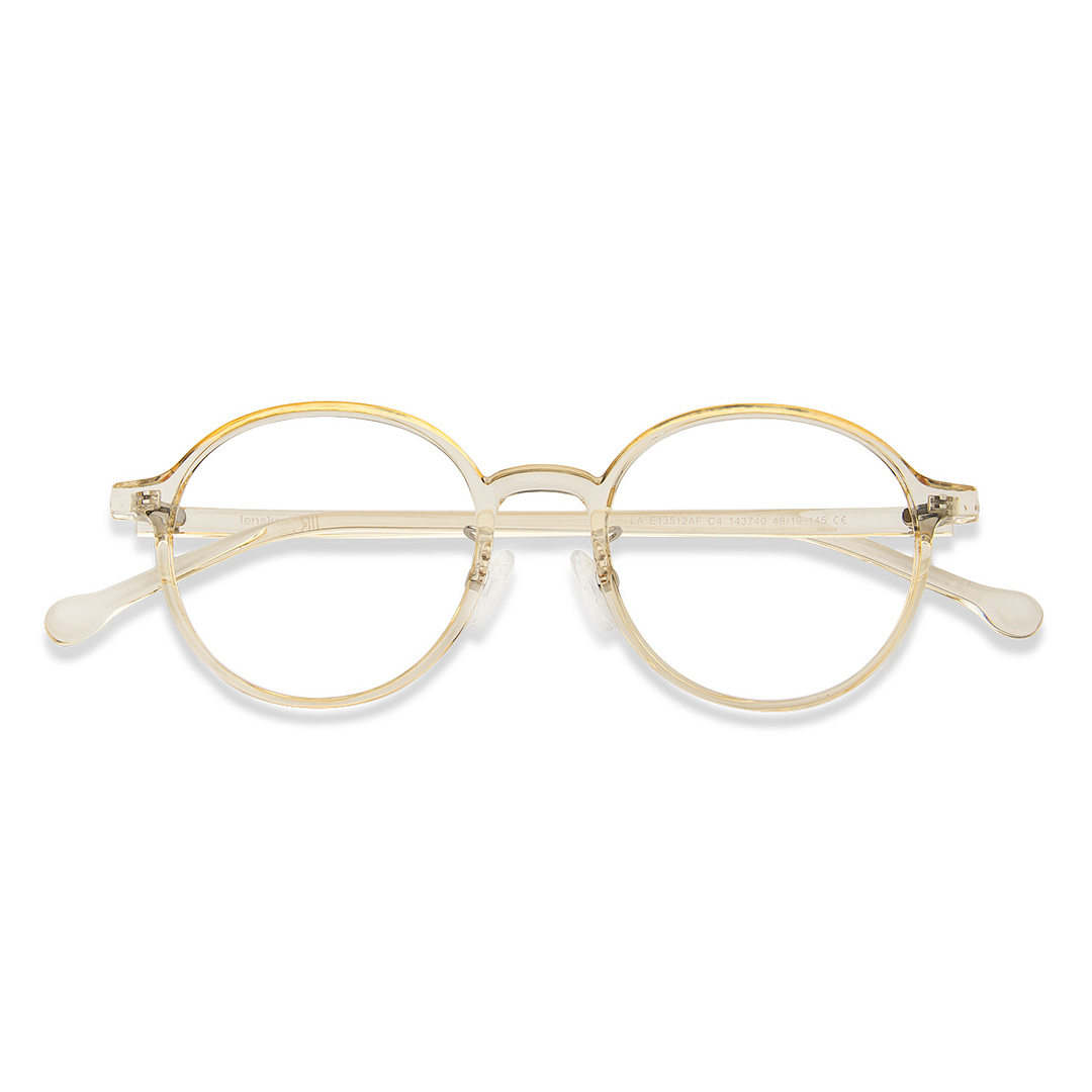 Lenskart Air Online Orange Transparent Full Rim Round right side