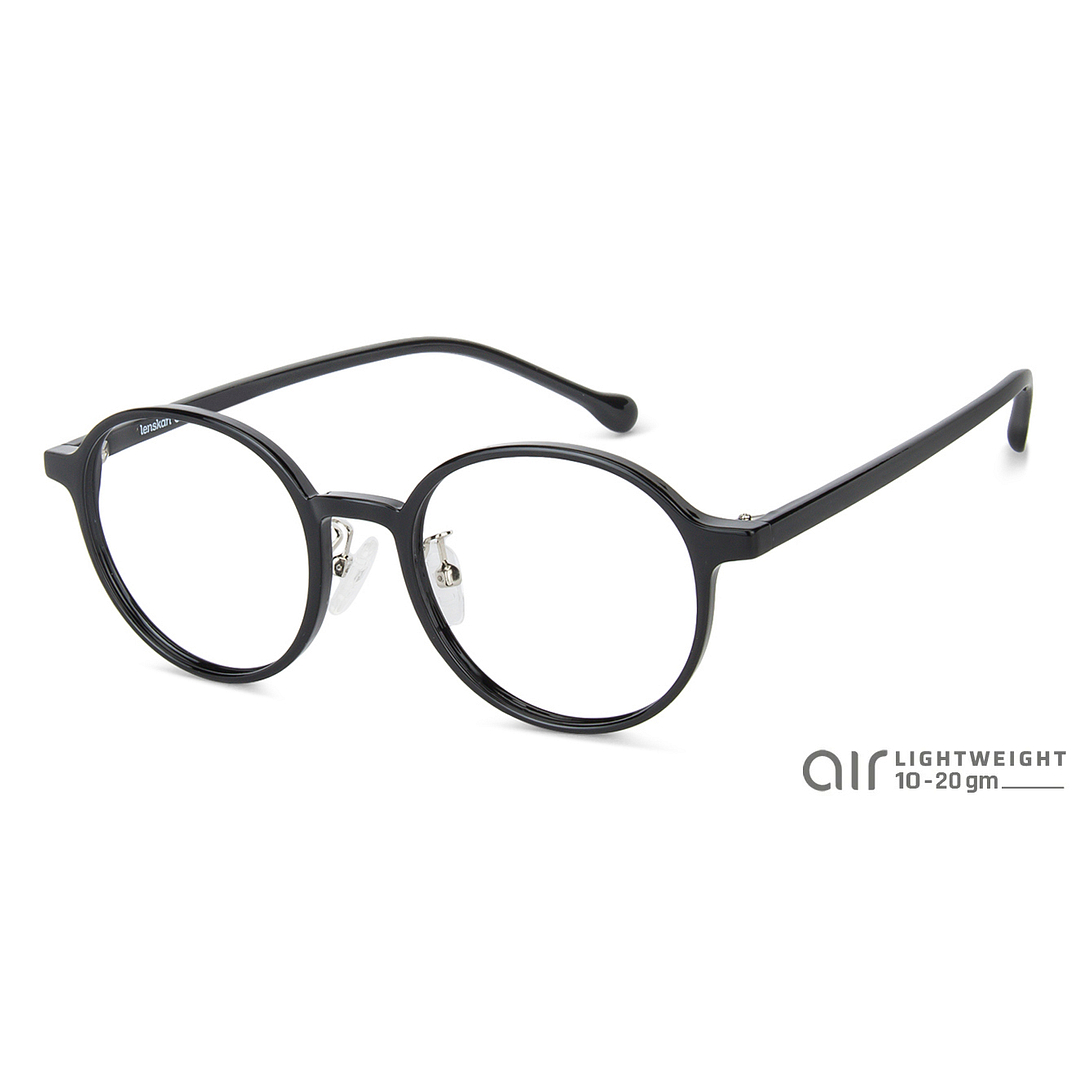 Lenskart Air Online Black Full Rim Round left side