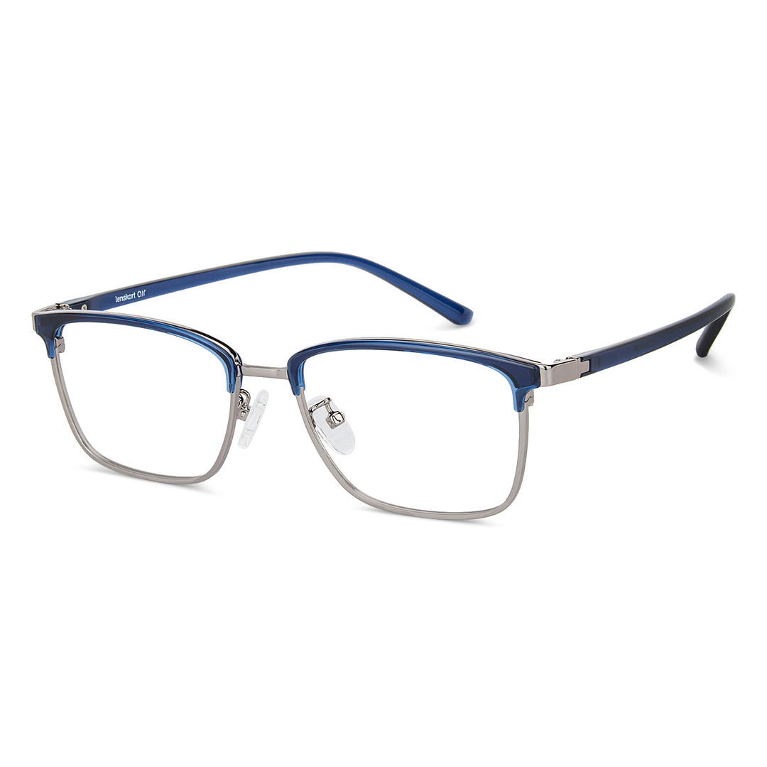 Lenskart Air LA Blue Transparent Full Rim Square left side