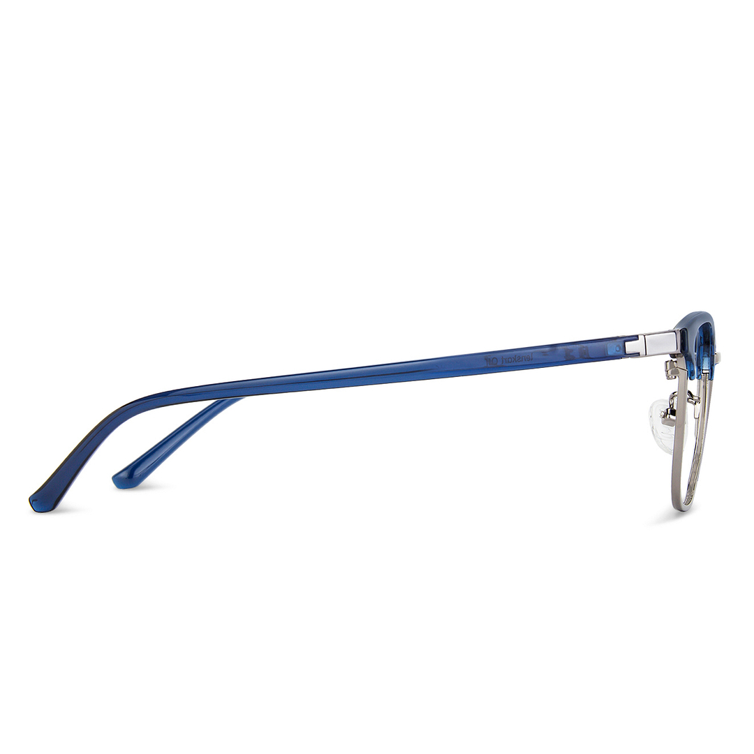 Lenskart Air LA Blue Transparent Full Rim Square right side