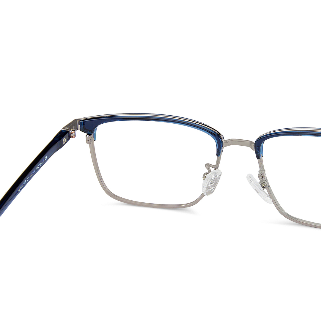 Lenskart Air LA Blue Transparent Full Rim Square left side