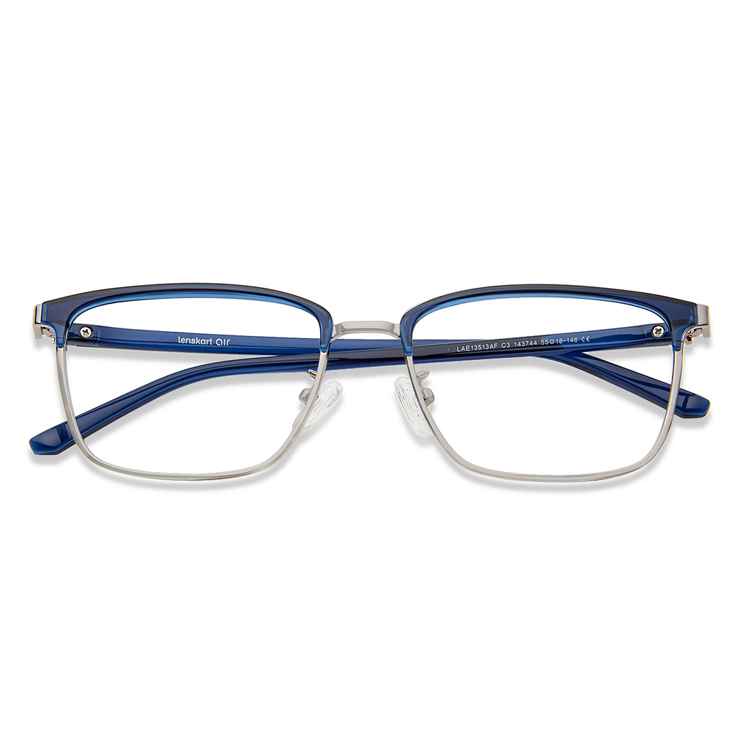 Lenskart Air LA Blue Transparent Full Rim Square right side
