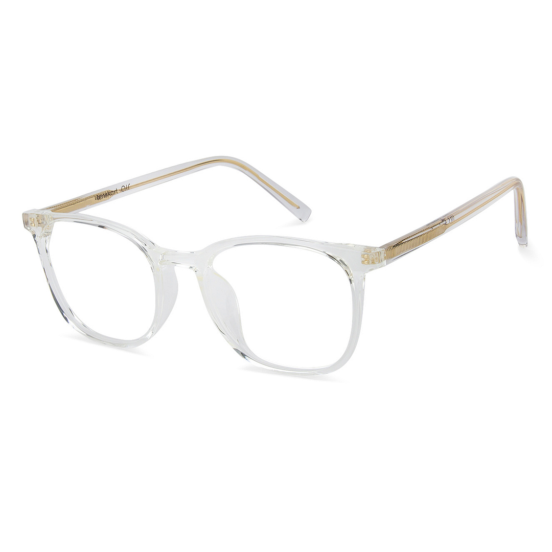 Lenskart Air LA Crystal Transparent Full Rim Square left side