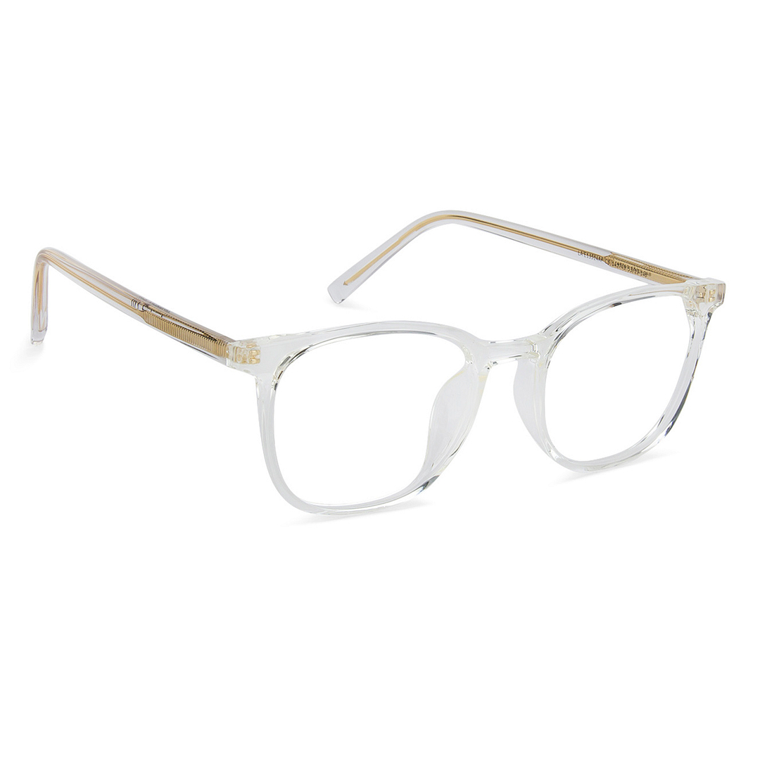 Lenskart Air LA Crystal Transparent Full Rim Square left side