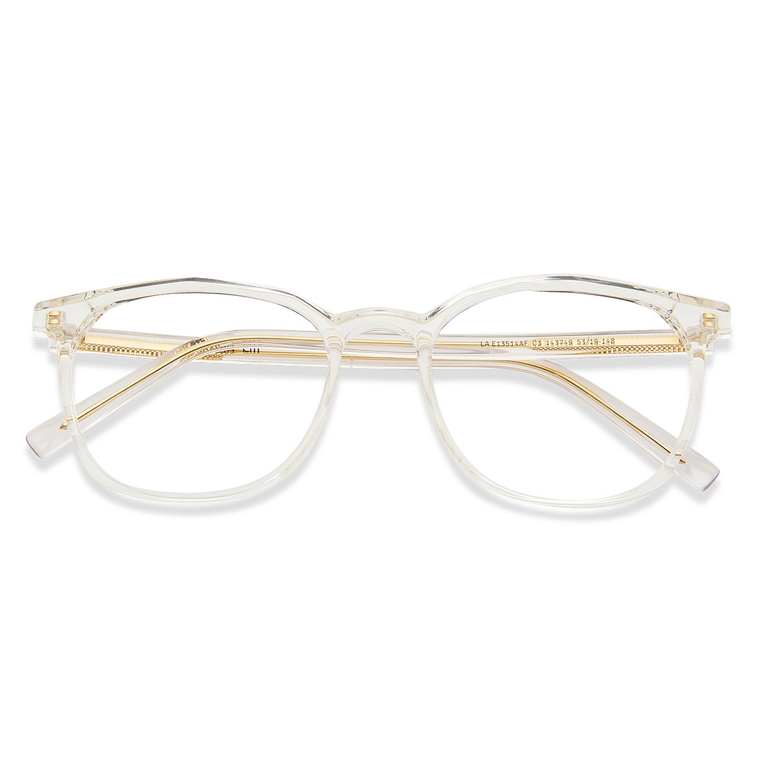 Lenskart Air LA Crystal Transparent Full Rim Square right side