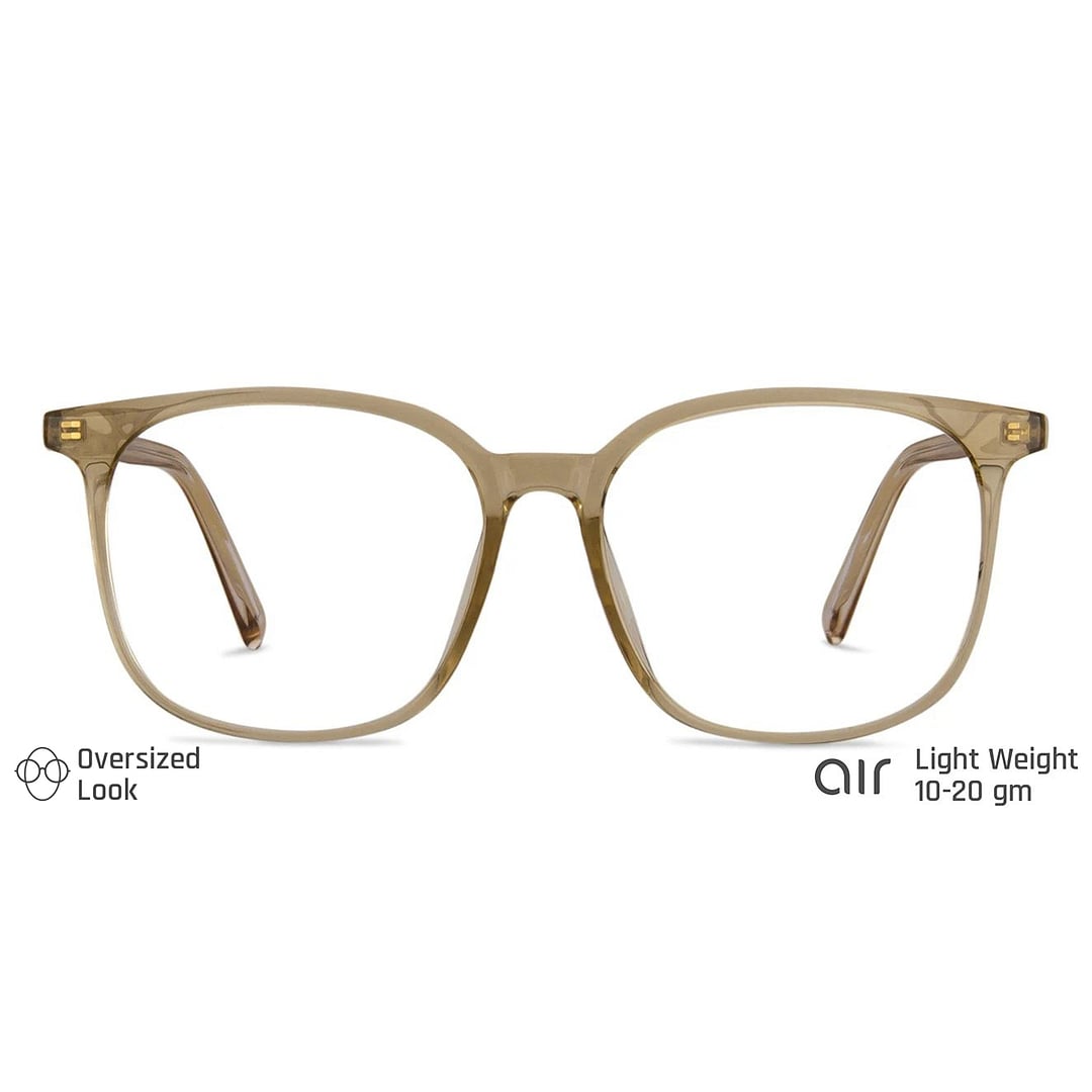 Lenskart Air Online Brown Transparent Full Rim Square left side
