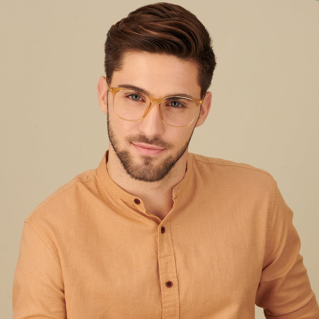 Lenskart Air Online Brown Transparent Full Rim Square right side