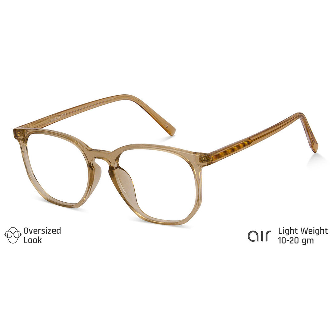 Lenskart Air Online Brown Transparent Full Rim Hexagonal right side