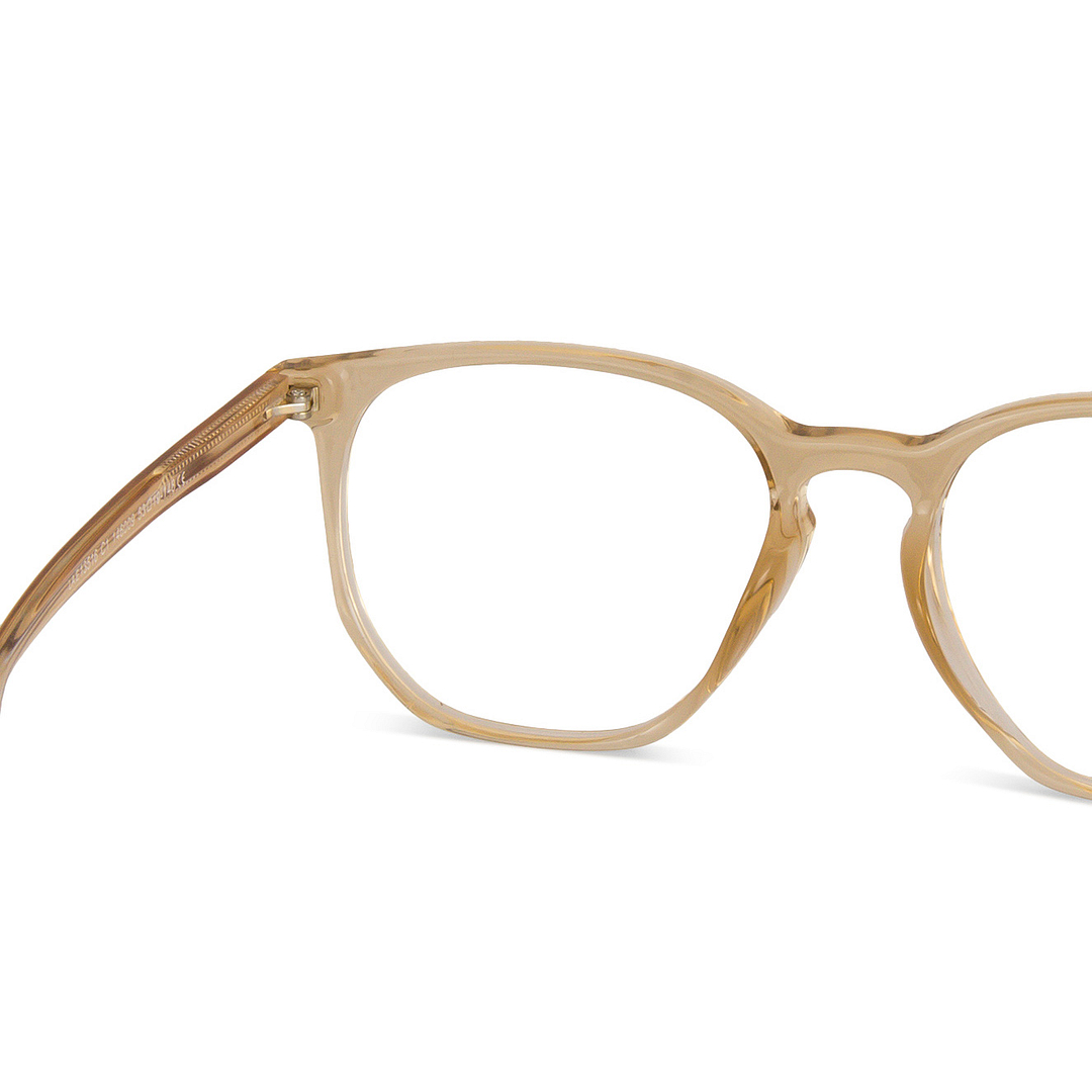 Lenskart Air Online Brown Transparent Full Rim Hexagonal right side